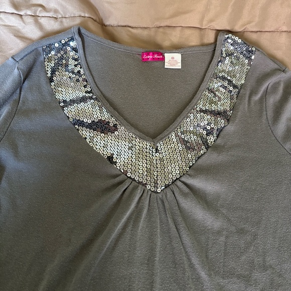 🔘 Sequin knit top - Picture 2 of 5
